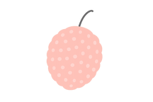 can you lose the outline around the lychee and replace the stem with a solid line colored black?