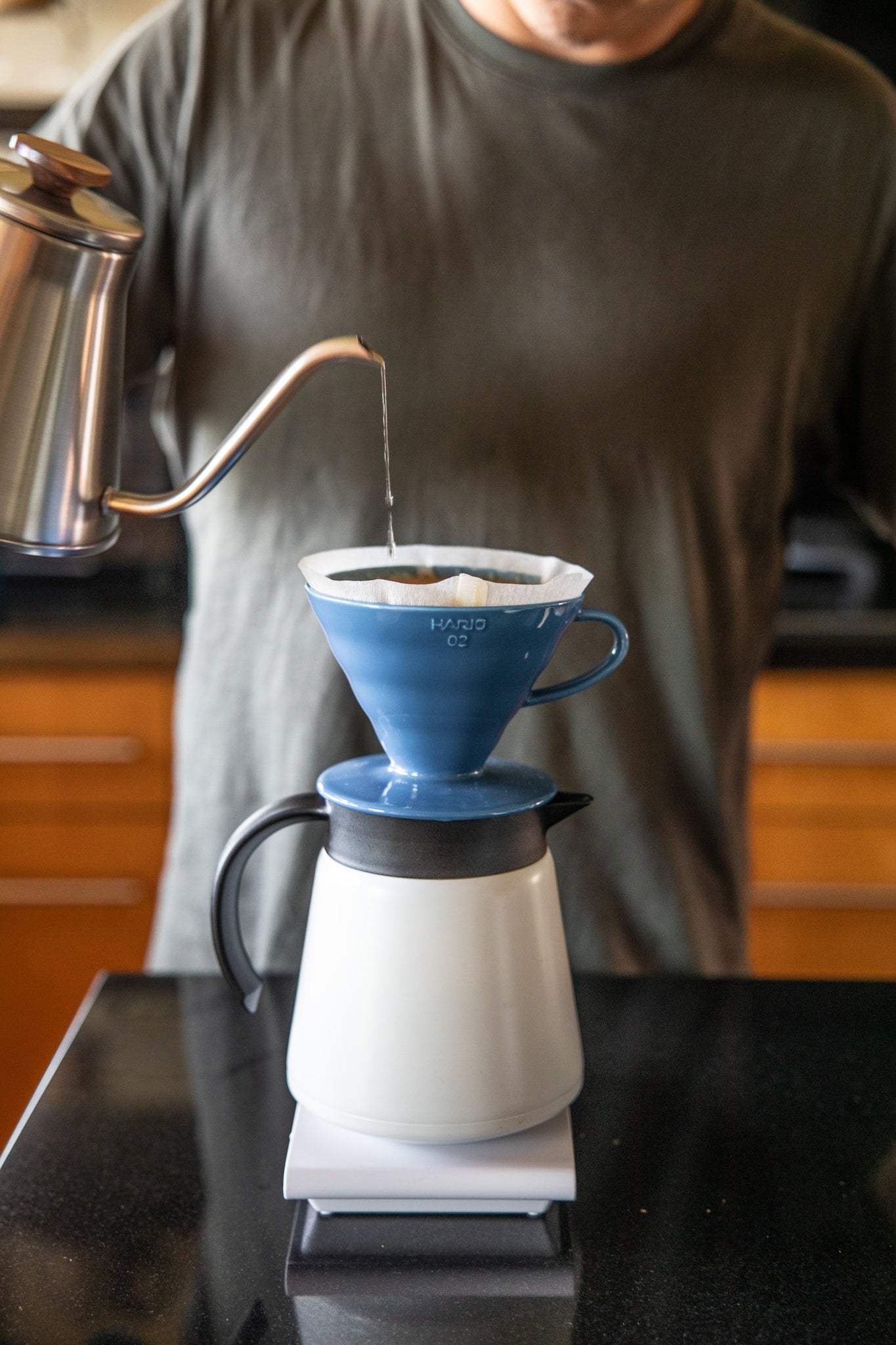 Hario V60 Drip Coffee Pour Over Scale, Black (New Model)