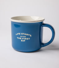 Load image into Gallery viewer, &quot;Life Starts After the First Sip&quot; Kindle Mug
